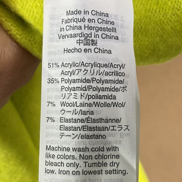 J. Crew Factory Crewneck Sweater in Extra-Soft Yarn, Women's XL, Chartreuse - Picture 5 of 7